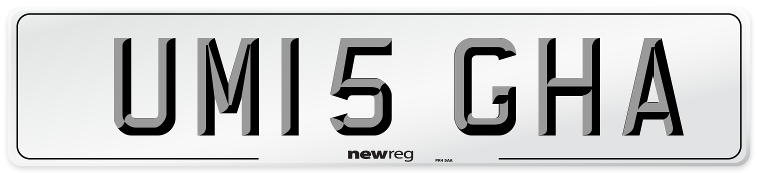 UM15 GHA Number Plate from New Reg
